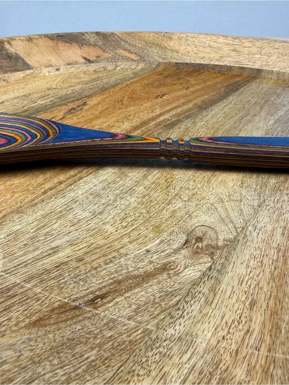 Rainbow Laminated Wood Handmade Cooking Spoon Kitchen Utensil
